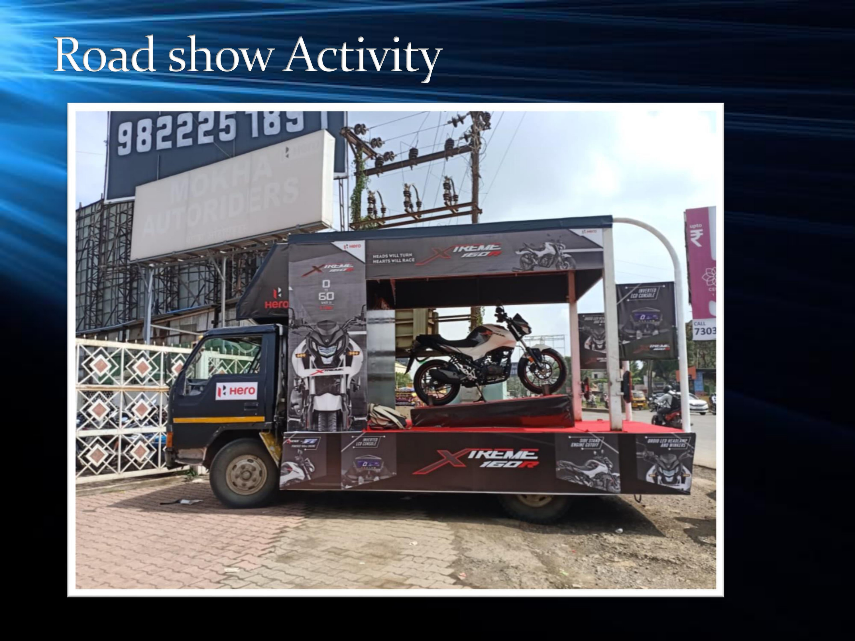Hero Xtreme 160R Roadshow Truck — Madrox event
